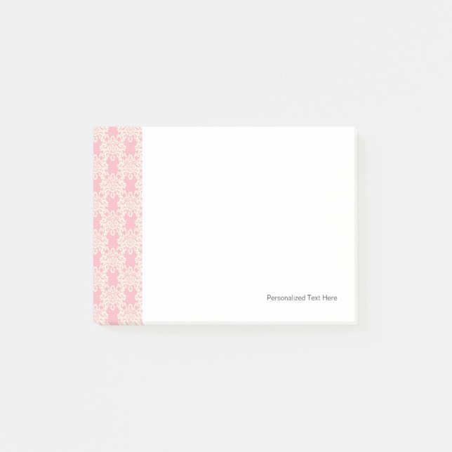 Bloco De Notas Damasco retro floral (Frente)