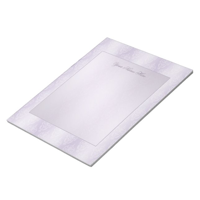Bloco De Notas Damask Lavanda Brilho (Inclinado)