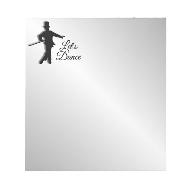 Bloco De Notas Dança de Vamos do Dançarino de Toque (Frente)