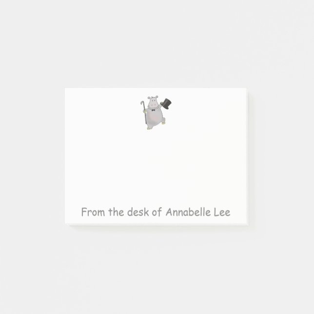 Bloco De Notas Dançando Hippo (Frente)