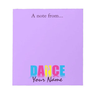 Bloco De Notas Dançarino personalizado da dança