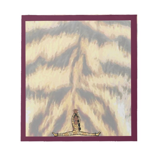 Bloco De Notas Dancer Notepad Maroon Tiger #1 (Frente)