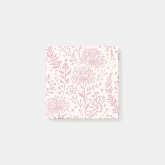 Bloco De Notas Dandelion Doce Rosa Abafada - Neutro (Frente)