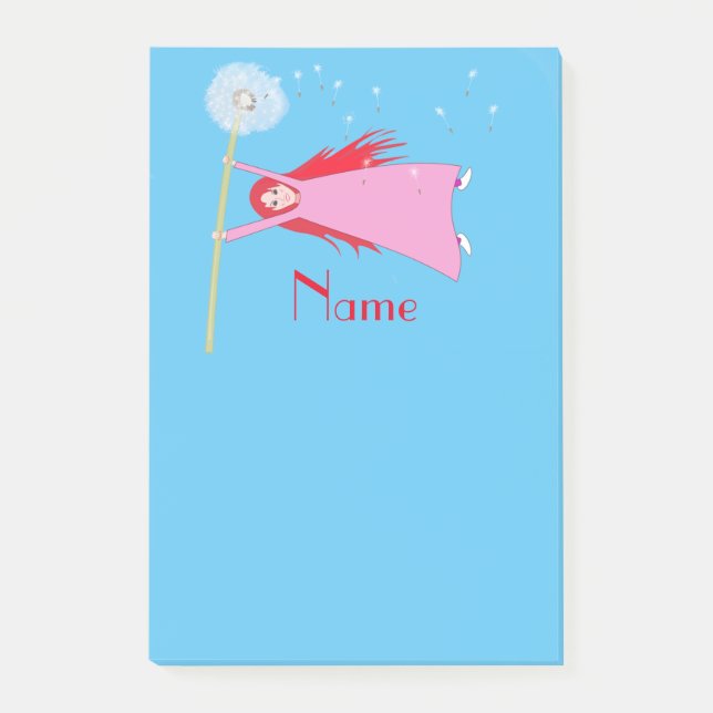 Bloco De Notas Dandelion Girl Thunder_Cove de cabelos vermelhos (Frente)