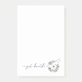 Bloco De Notas Dandelion soprando no vento - Respire moderno