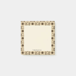 Bloco De Notas Dark Brown Micro Floral Sand 