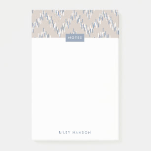 Bloco De Notas Dashing Boho Ikat Zig Zag Patterno - It - Taupe