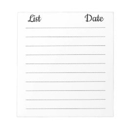 Bloco De Notas Data da Lista