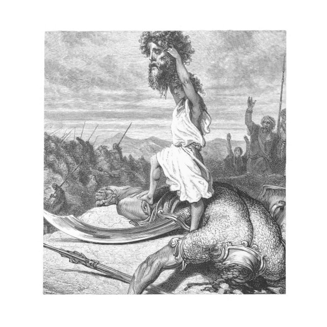 Bloco De Notas David Slays Golias De Gustave Dore 1886 (Frente)