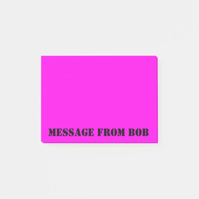 Bloco De Notas Dayglow Fuchsia Mensagem 4 x 3 (Frente)