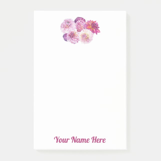 Bloco De Notas Dazzling Dahlia Post It Notes (Frente)