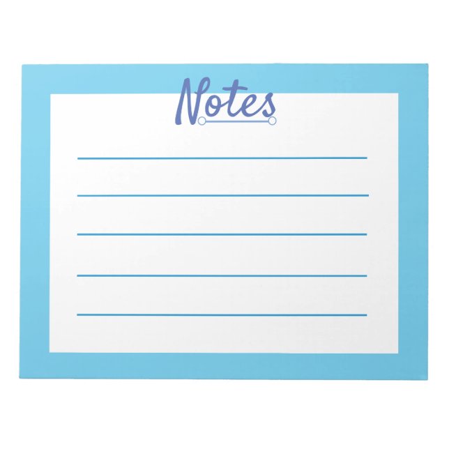 Bloco de notas de 11" x 8,5" do Blue Sky - 40 pági (Frente)
