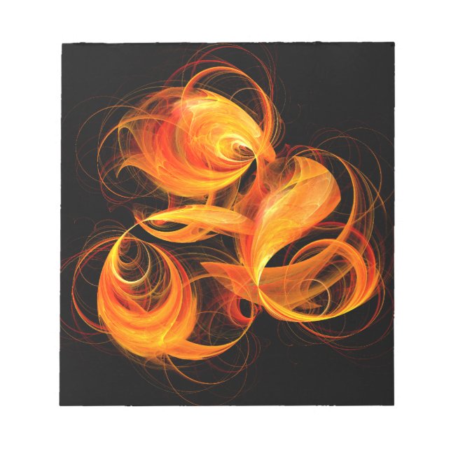 Bloco de notas de Abstrato Art Fireball (Frente)
