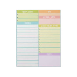 Bloco de Notas de Agenda Diária Personalizável par