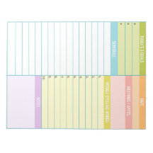 Bloco de Notas de Agenda Diária Personalizável par
