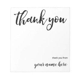 Bloco de Notas de Agradecimento Personalizado