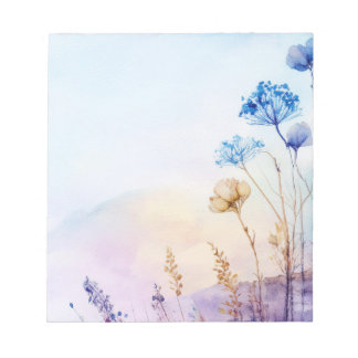 Bloco de notas de aquarela floral