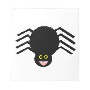 Bloco de notas de aranha preto