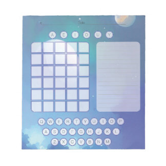 Bloco de Notas de Arranque Ocioso - Azul de Cores