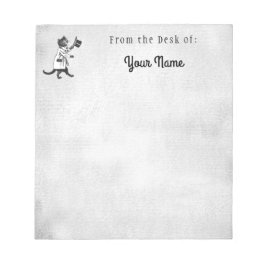 Bloco de Notas de Arte de Cat Vintage Legal Person