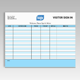 Bloco de Notas de Assinatura de Visitante Convidad