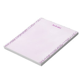 Bloco de notas de borda pontilhada da lavanda