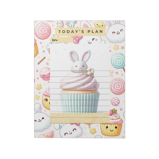 Bloco de Notas de Bunnies e Sweets Daily Planner (Invertido)