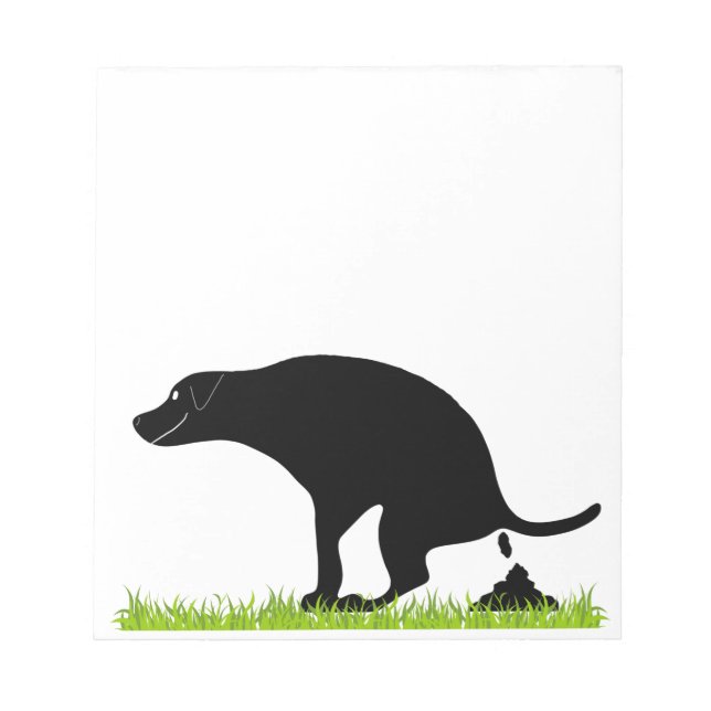 Bloco de Notas de Cachorro Pooping (Frente)