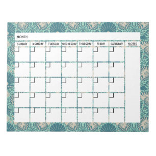 Bloco de Notas de Calendário da Seashell