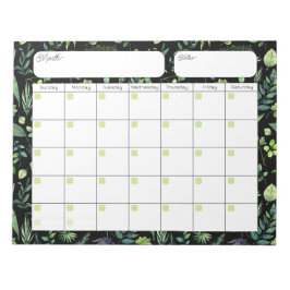 Bloco de Notas de Calendário de Folhagem