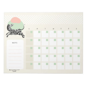Bloco de Notas de Calendário do Zebra Desk