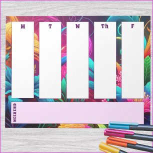 Bloco de Notas de Calendário Tropical Semanal Vibr