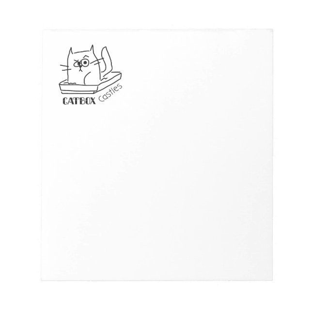 Bloco de Notas de Castelos Catbox (Pequeno) (Frente)