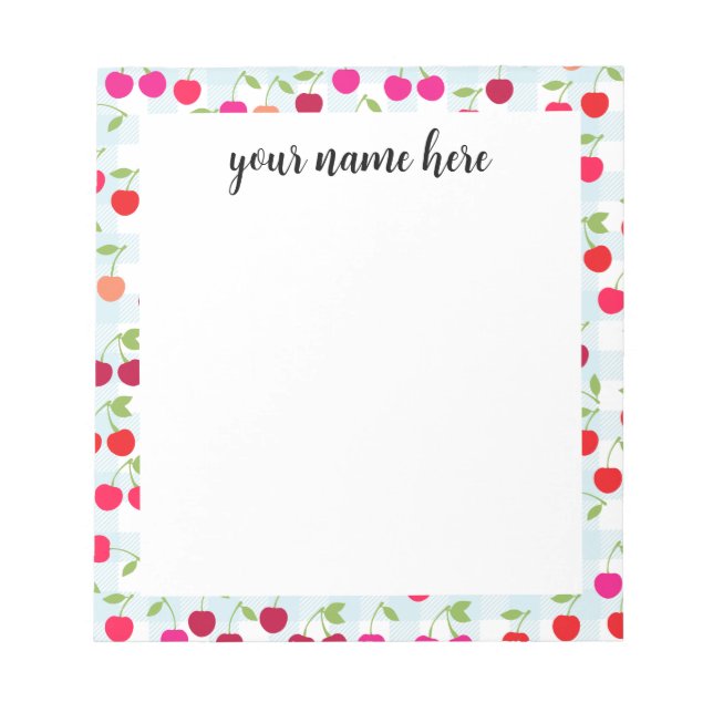 Bloco de notas de cereja personalizado (Frente)
