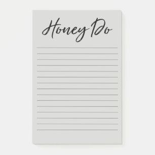 Bloco de Notas de Cinza do Honey Do List
