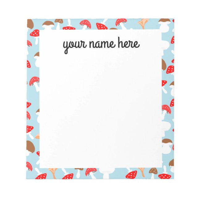 Bloco de notas de cogumelos personalizados (Frente)