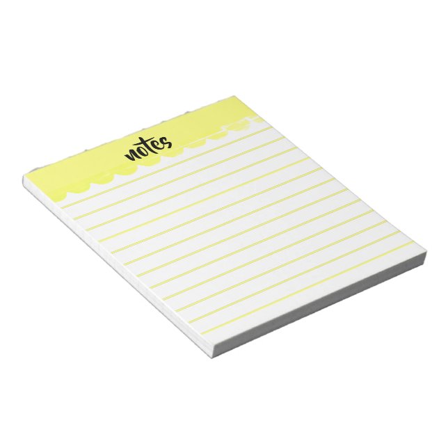 bloco de notas de concha amarelo (Inclinado)