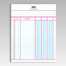 Bloco de Notas de Contabilidade de Nome Monograma 