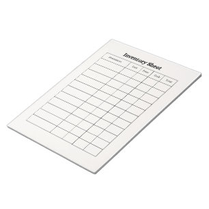 Bloco de Notas de Controle de Inventário