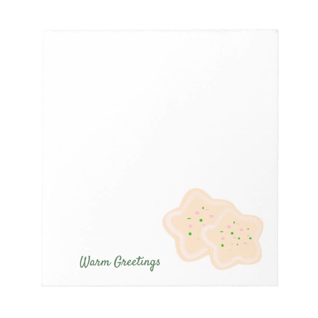 Bloco de Notas de Cookies de Natal Estrela (Frente)