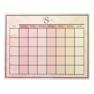 Bloco de Notas de Cor Amarelo Rosa Rosa Diário do