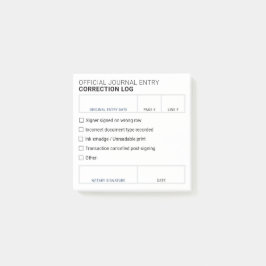 Bloco de Notas de Correção de Erros de Registro de