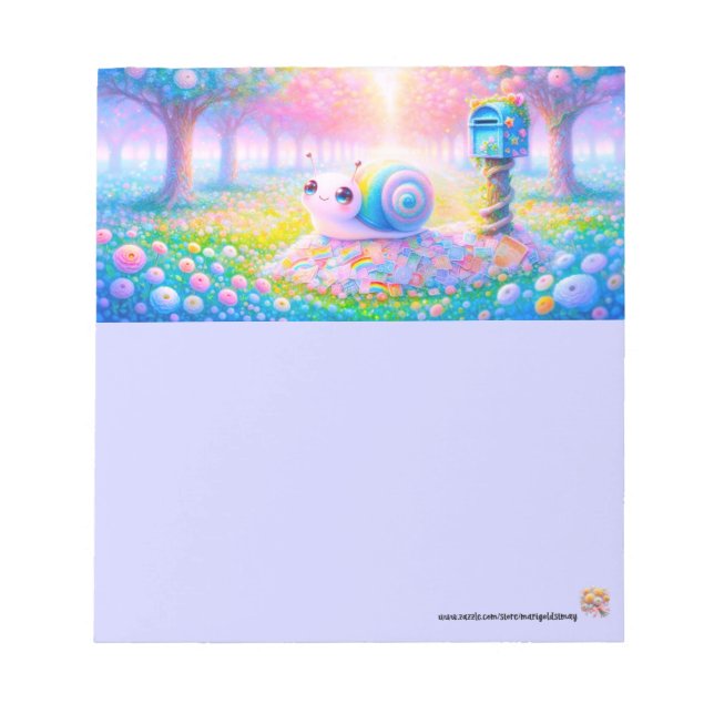 Bloco de Notas de Correspondência Doce Caracol (Frente)