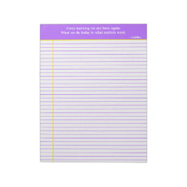 Bloco de Notas de Cotação Personalizado, Roxo e Am