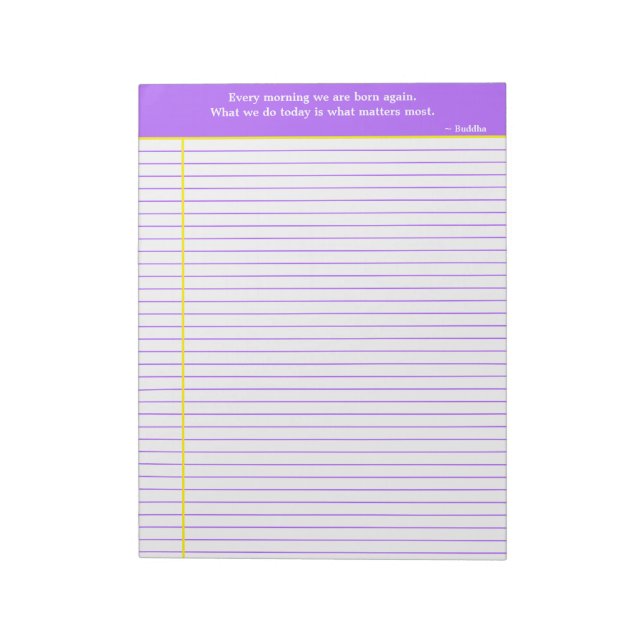 Bloco de Notas de Cotação Personalizado, Roxo e Am (Invertido)