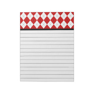 Bloco de Notas de Cozinha Retro Argyle