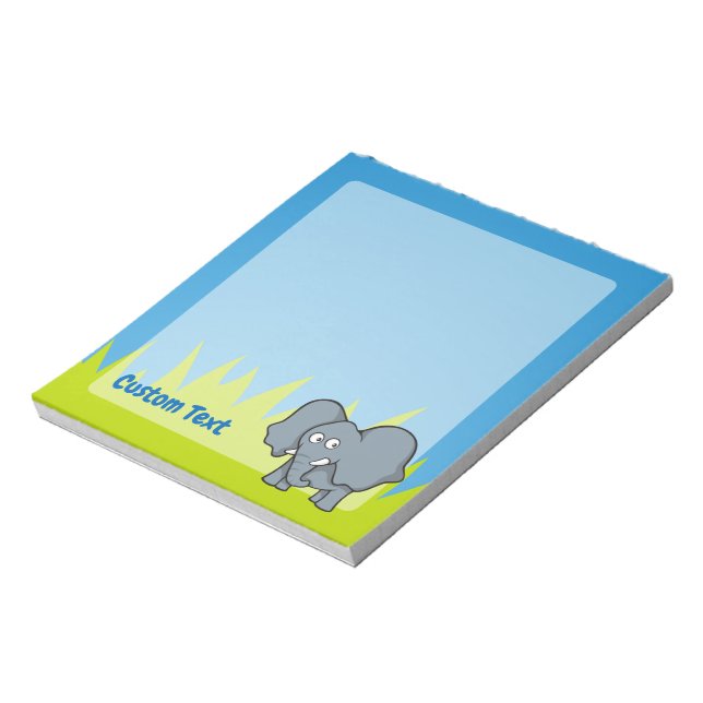 Bloco de notas de desenho de elefante cinza (Invertido)