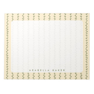 Bloco de Notas de Design de Floral Minimalista