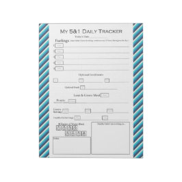 Bloco de notas de Design em faixa de cor do mar do