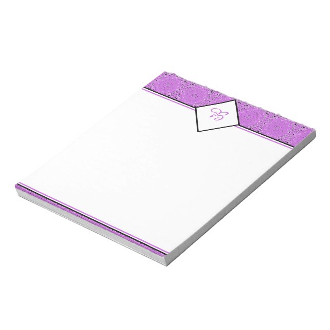Bloco de notas de design oriental roxo (Invertido)